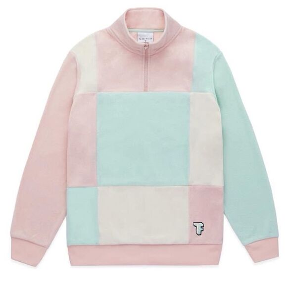 Teddy Fresh size 2XL the polar colorblock quarter zip fleece pullover sweatshirt - Picture 1 of 8